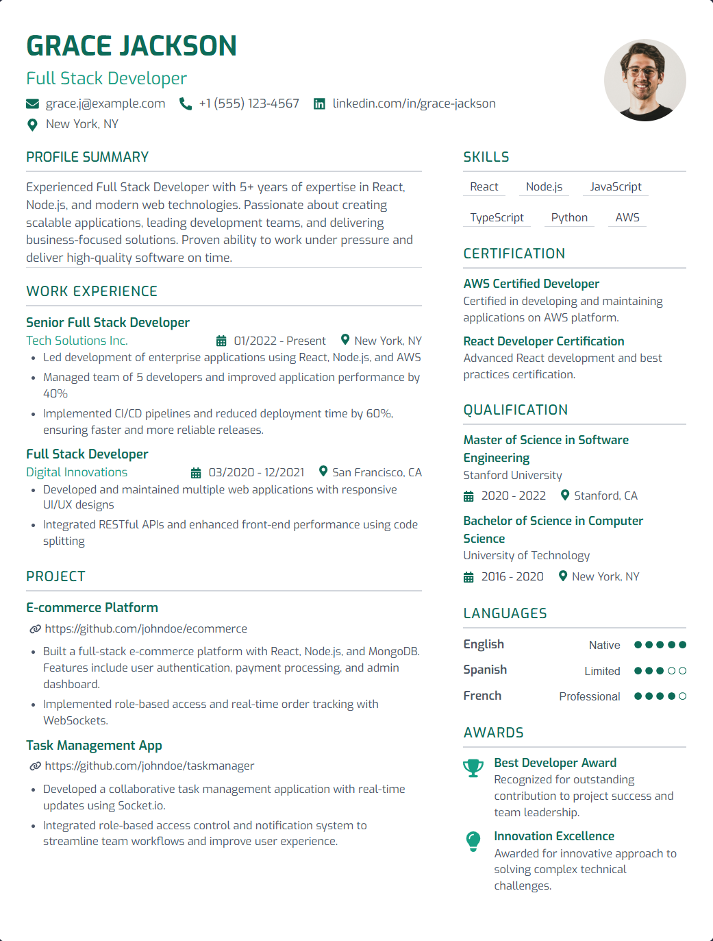 Professional Resume Templates